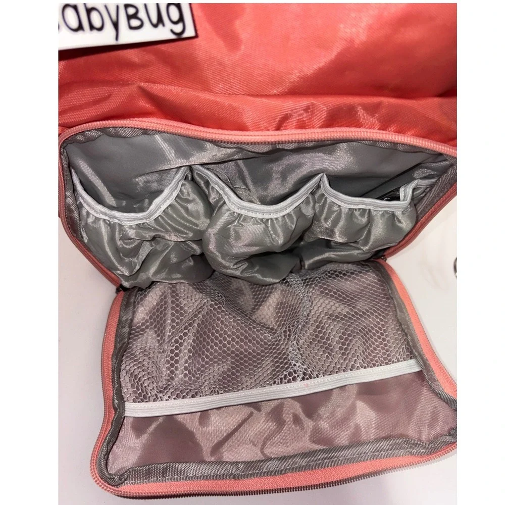 Babybug Day Saver Multi Function Waterproof Diaper Bag Backpack Coral Pink NEW